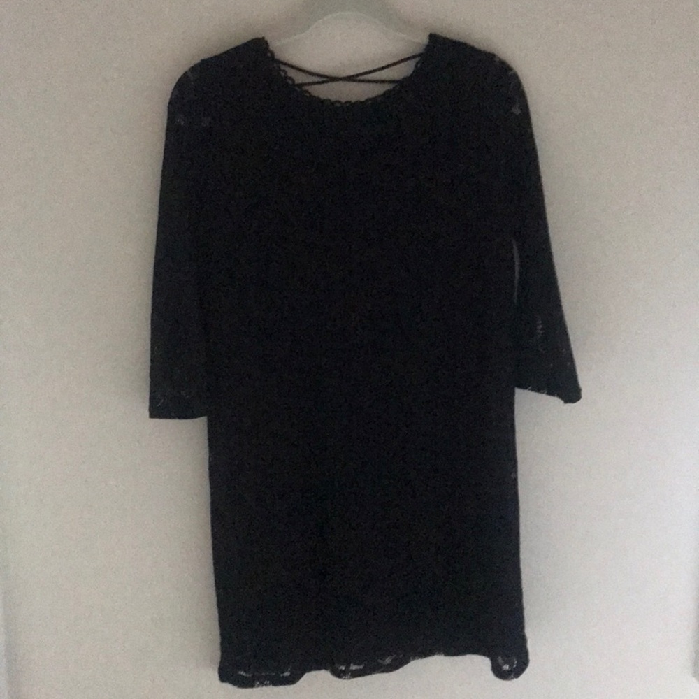 black lace dress